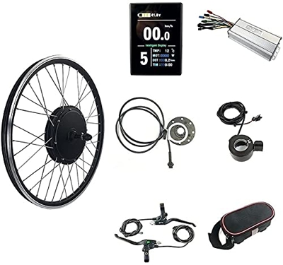Kit de Cubo de conversión de Motor de Rueda Trasera de 48 1500 20 24 26 28 29 700C Kit de Bicicleta eléctrica con Pantalla KT-LCD8S, fácil de Montar (