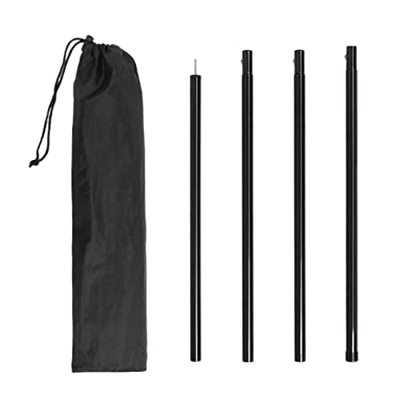 Harilla 4 Varillas, Varillas de campaña, Soporte de Soporte para toldo de Refugio de jardín, 4 Secciones Desmontables con Bolsa de