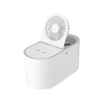 DOBENUM ventilador portatil silencioso pequeño con aguade mesa y dos núcleos humidificadores Vapor Facial, el control táctil con la batería interior p