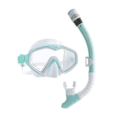Gafas de Buceo Snorkel profesional Equipo de buceo de dos piezas Snorkel completamente seco Máscara de buceo de marco grande de una pieza Recubrimient