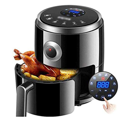 Jrechio Freidora de Aire de Gran Capacidad múltiple Freidé La Electric Frey Máquina de Papas Fritas Especiales Totalmente automáticas (Color: Negro) q características