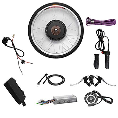 Kit de conversión de Bicicleta eléctrica, 48V 1000W 20 24 26 28 29 700c Kit de conversión de Motor de Bicicleta de Rueda Delantera/Trasera E-Bike Cycl