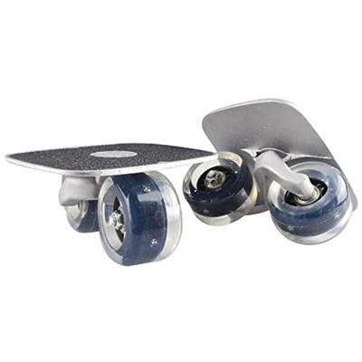 SYCARPET Patines de Deriva de aleación de Aluminio con luz Intermitente, monopatín Dividido portátil para Adolescentes al Aire Libre, Regalo de cumple