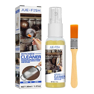 TOTOB Espejo Antivaho Coche Limpiador de Cocina Campana extractora Utensilios de Cocina de Inoxidable Limpiador de Manchas de Pesado 30ML Papeles De F