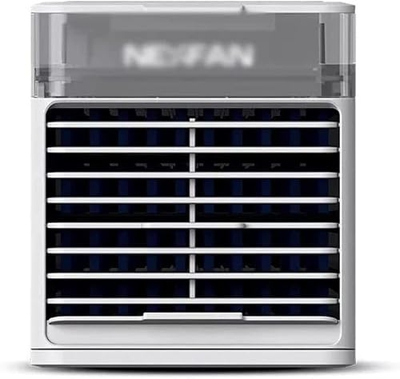 Enfriador de aire portátil, humidificador de ventilador de refrigeración USB, aire acondicionado Personal de 3 velocidades con luz LED for oficina en 