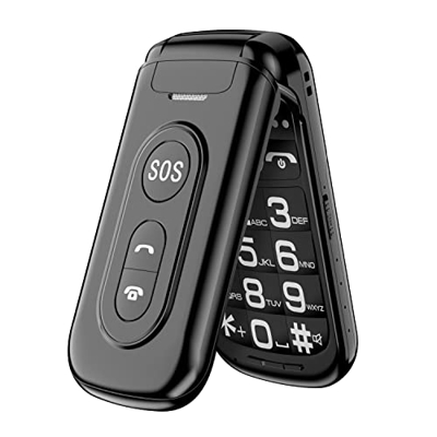 GUWET Teléfono Móvil para Mayores, Senior Móviles de Teclas Grandes, SOS Botón, Pantalla de 2,4 Pulgadas, 2G gsm, Doble SIM, Llamada rápida, Sonido Fu