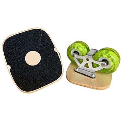 SYCARPET Tablero de Deriva a Nivel A de Alta Densidad de 7 Capas con Ruedas de PU Ligeras parpadeantes Monopatín Dividido Verde/Azul