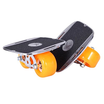 SYCARPET Patines de Placa de Deriva de Carreteras de Rodillos portátiles Tablero Antideslizante Camión de Aluminio con Ruedas de PU y rodamientos de A