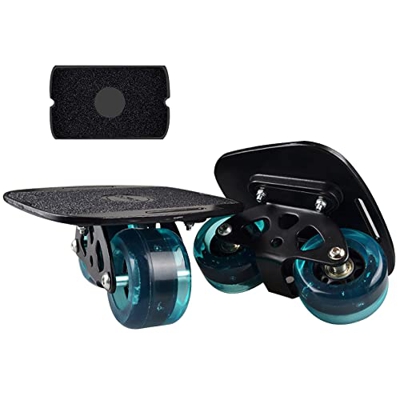 SYCARPET Patines de derivación de Carretera con Ruedas portátiles Placa de Aluminio Antideslizante con luz de Flash Ruedas de PU y rodamientos ABEC-76