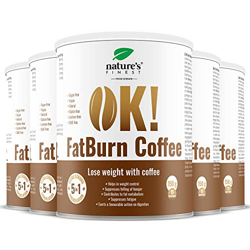 Nature's Finest OK! FatBurn Coffee | Bebida de café con acción 5 en 1 para aumentar la energía y adelgazar | Acelera la quema de grasa y reduce los an precio