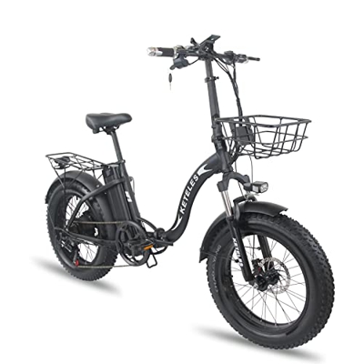 Bicicleta de montaña eléctrica de 20 pulgadas, bicicleta eléctrica plegable 250 W + 48 V 15 AH, bicicleta eléctrica para adultos con Shimano 7 velocid