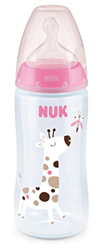 NUK First Choice+ - Biberón para bebé (6 – 18 meses, control de temperatura, control de flujo, válvula anticólico, 300 ml, sin BPA, de silicona, jiraf precio