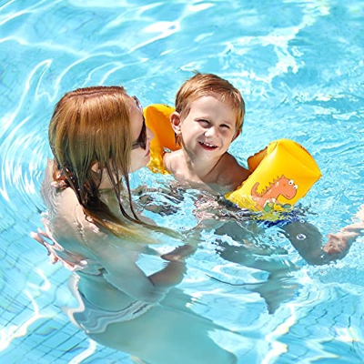 Bandas inflables para brazos de natación para bebés, mangas flotantes, alas de agua, flotadores para brazos de natación para niños y adultos-1 par (ro