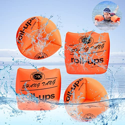 Umllpet Manguitos para niños, 4 unidades, para bebés de 1 año a 6 años, ayuda segura en la piscina, en el mar y en el lago, peso recomendado de 15 a 3