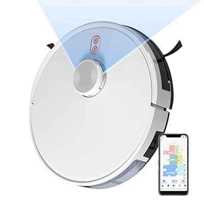 Aspirador Robot Aspirador Robot de navegación láser 6000PA Gestión de mapas de succión Fuerte Barrer el Piso y Limpiar el Piso en uno Electrodoméstico