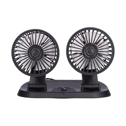 Ventilador eléctrico de doble cabeza alimentado por USB, ventilador de enfriamiento de 5 aspas giratorio de 360 ​​° con etiqueta de número de estacion precio