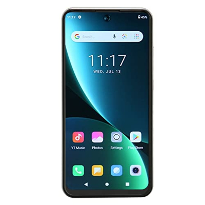 Gaeirt Teléfono Celular de Red 4G, Blanco 128GB ROM 110‑240V Cámara Trasera de 16 MP Teléfono Celular Desbloqueado Cámara Frontal de 5 MP para Teléfon
