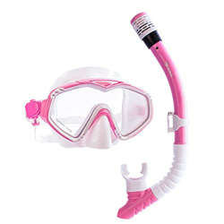 Gafas de Buceo Esnórquel de dos piezas Esnórquel seco completo Una pieza Marco grande Espejo sumergible Máscara de esnórquel Conjunto for adultos Másc en oferta