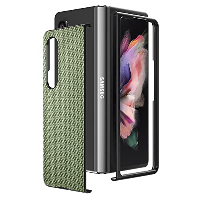Begalor Compatible con Samsung Galaxy Z Fold 3 Flip Split Dos en uno Todo Incluido PC Material Mobile Phone Case (verde)