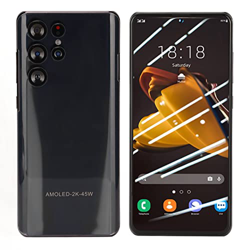 ciciglow Teléfono Inteligente Desbloqueado de 6,82 Pulgadas, Red 3G Teléfono Móvil Negro 6GB RAM 64GB ROM, Teléfono Celular Desbloqueado 110‑240V para características