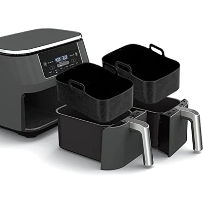 Mify 2 ollas de silicona compatibles con Ninja DZ201 Foodi de 8 cuartos de galón, reutilizables de silicona para freidora de aire, accesorios de estan