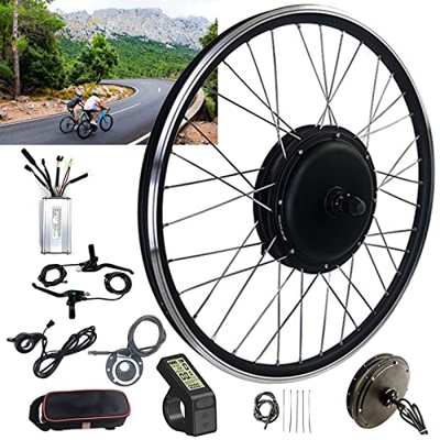 Niczu 500W 1000W 1500W E-Bike Hub Motor Sets, Kit de Conversión de Bicicleta Eléctrica, 20 24 26 27.5 28 29 Pulgadas 700C Rueda Delantera de Tracción 