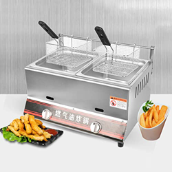 SAIAODI Freidora de Gas, Freidoras de Propano para Cocinar Al Aire Libre con Cestas, Freidora de Encimera para Restaurante Comercial, Encimera, Cocina precio