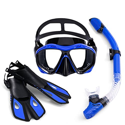 Gafas de Buceo Máscara de esnórquel de vidrio templado antivaho Artículos de deportes al aire libre for esnórquel Buceo pulmonar Natación Aletas de na