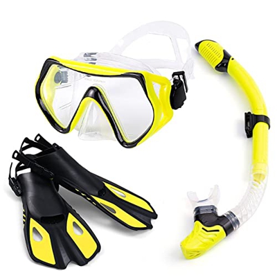 Gafas de Buceo Equipo de deportes al aire libre Amplio campo de visión Máscara de buceo Aleta de natación libre profesional Gafas de buceo Snorkel Dry