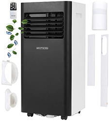 Aire acondicionado móvil 3 en 1 9000 BTU a través de smartphone/aplicación Alexa/Google Home, 24 horas, temporizador de 2 niveles, kit de ventana, man características