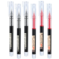 6 Piezas Boligrafo de Gel Bolígrafos de Rollerball 0.5MM Tinta Liquida de Rápido Secado Bolis de Punta Fina para Escribir,Escuela,Oficina (3*Negro+3*R en oferta