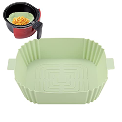 Eteslot Air Fryer Silicone Pot, Reusable Silicone Air Fryer Liner, Rectangle Air Fryer Basket, Baking Tray Insert Silicone Bowl Accessories For Air Fr precio