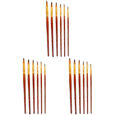 Ciieeo 3Pcs Detalles Pinceles Pintos Detalles Finos Pinceles de Pintura de Acuarela Pincelado de Punta Fina Pincidas de Pintura 6Pcs Fino