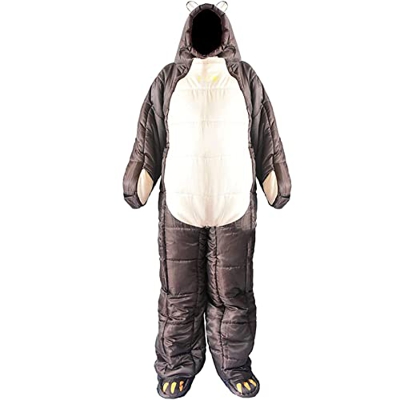 QMMD Saco de Dormir Momia Saco Dormir humanoide Adulto Saco Dormir portátil para Acampar Chaqueta con pies Mangas Saco Dormir portátil Ultraligero Cál