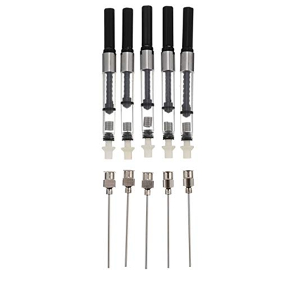 NUOBESTY 5 Uds Pluma Estilográfica Pluma Fuente Jeringa Pluma Fuente Convertidor de Tinta Convertidor de Resorte de Tinta Relleno de Jeringa de Tinta