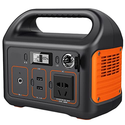 Estación de energía portátil, generador de energía de 500 W, salida de CA de onda sinusoidal pura de 220 V/200 W, batería de litio de respaldo de 240 