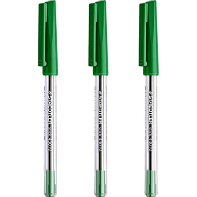 Staedtler Bolígrafo mediano de 0,5 mm, 430 unidades, tinta verde, paquete de 3