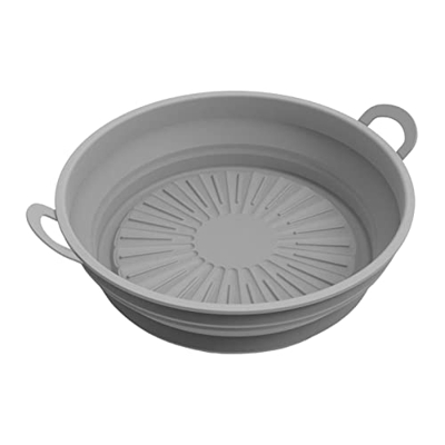 XieBro Revestimiento de freidora de Aire - Revestimientos de freidora de Aire de Grado alimenticio de fácil Limpieza | Recipiente de Silicona para fre