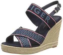 Tommy Hilfiger Tommy Webbing Sandalia de cuña Alta, Tipo Alpargatas Mujer, Cielo del Desierto, 40 EU características