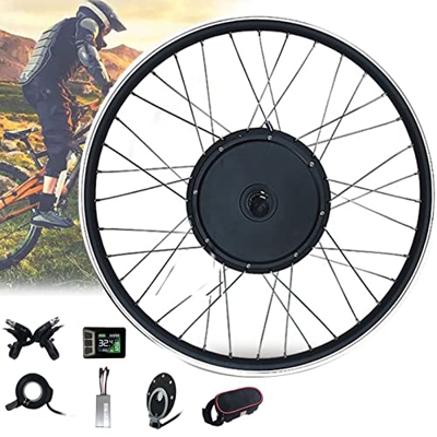 STYLEEE Kit de Bicicleta Eléctrica con Pantalla LCD7C,48V 1000W Kit de Motor de Cubo de Rueda Giratoria Trasera de Motor de Engranaje sin Escobillas,7
