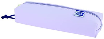 Oxford, Estuche Escolar Rectangular Kangoo Live & Go, Goma Elástica, Color Lila Pastel