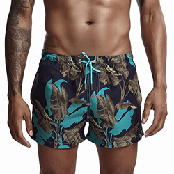 Arcweg - Bañador corto para hombre, de secado rápido, pantalones cortos de playa con la cintura elástica con cordón, por encima de la rodilla, moderno precio