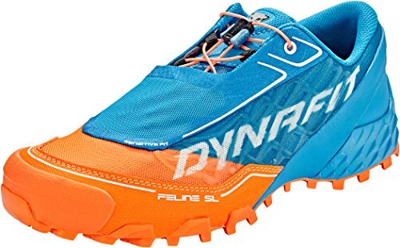 Dynafit Feline SL, Zapatillas de Running Hombre, Shocking Orange/Methyl Blue, 42.5 EU