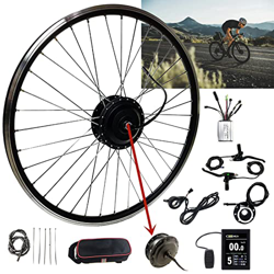 Niczu Kit de Conversión de Bicicleta Eléctrica, 20 24 26 27.5 28 29 Pulgadas 700C Rueda Delantera Opcional, 24V 36V 48V 250W 350W 500W Conjuntos de Mo en oferta
