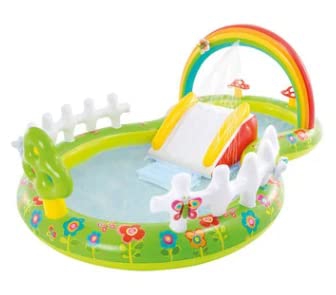 "Mi jardín hinchable, centro de juego con piscina y tobogán, 290x180x104cm INTEX."