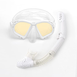 Gafas de Buceo Mirror Belt Dry Snorkel Máscara de buceo panorámica Anti-vaho Dry Snorkel Set Snorkeling Triple Treasure Diving Goggles Snorkel Set Hom precio