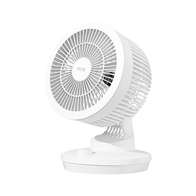MYAMIA Ventilador de circulación de Aire Circulación 3D Ventilador de Escritorio 120 ° Gran Gran Angular Temblor 3 Engranajes Viento Natural Bajo Ruid