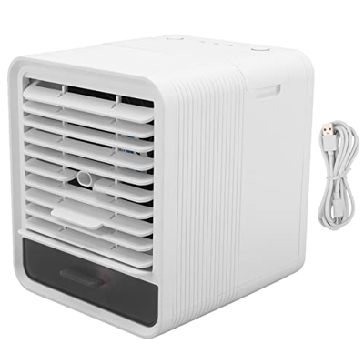 Enfriador de Aire Evaporativo con Lámpara de Noche Humidificador de Aire Acondicionado de Escritorio Multifunción para Oficina en Casa Enfriador de Ai