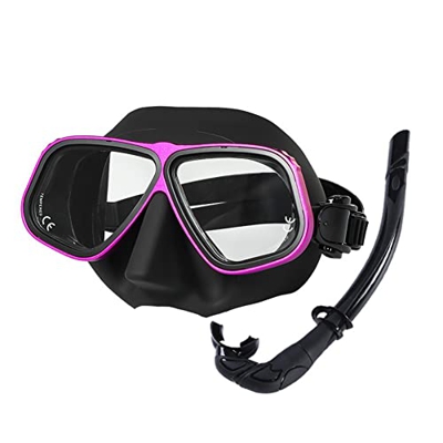Gafas de Buceo Juego de esnórquel Erbao Gafas de buceo de vidrio templado Juego de dos piezas de esnórquel con vista panorámica de 180 ° Máscara de bu