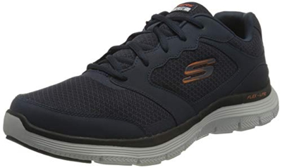 Skechers FLEX ADVANTAGE 4.0, Zapatillas para Hombre, Navy Leather/Mesh/Pu/Trim, 41.5 EU